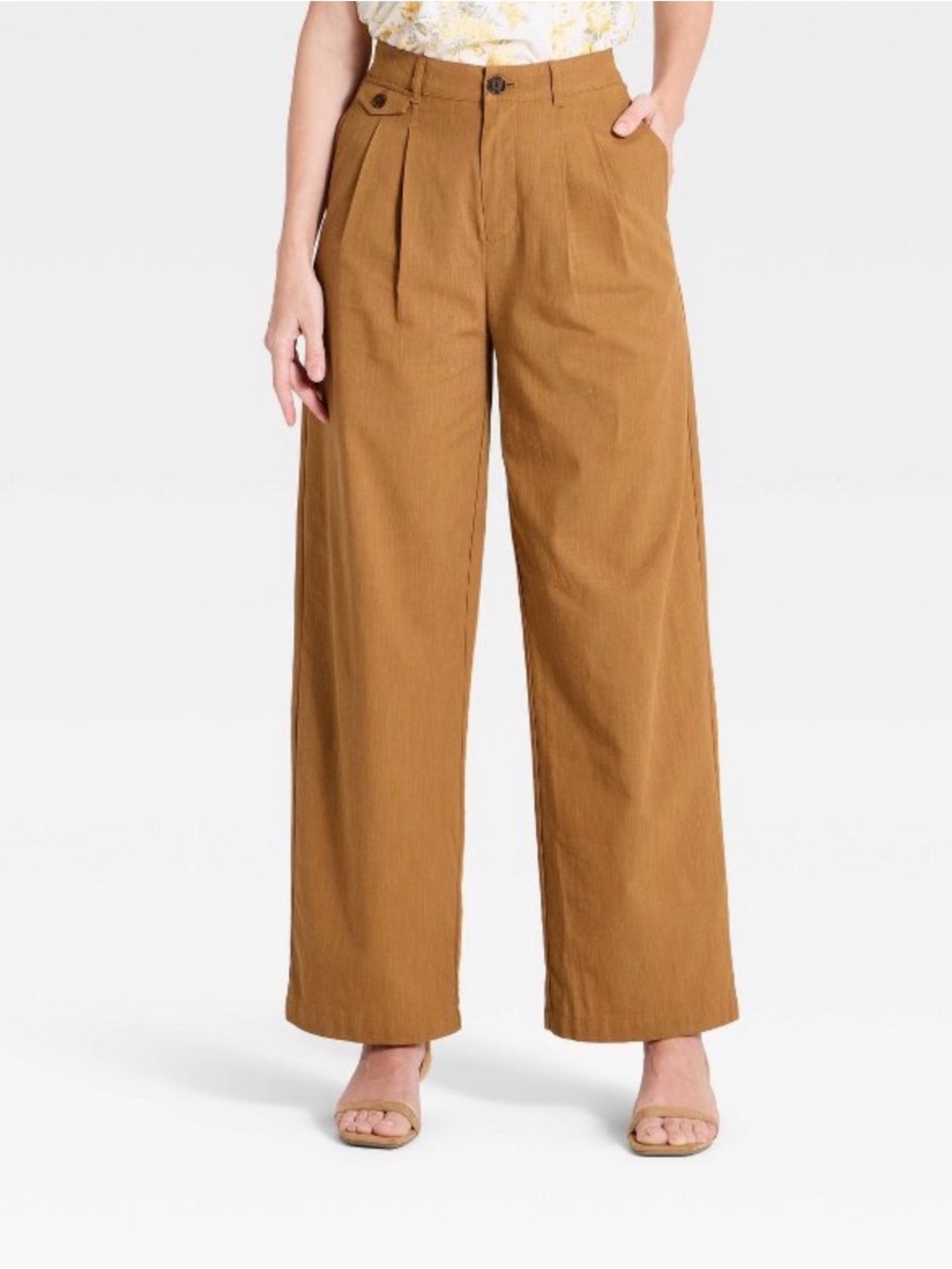 A New Day Women's Linen Trouser Pants